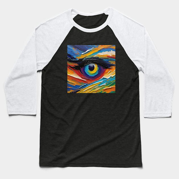 Colorful Eye Painting. Oil painting eye. Artsy colorful eye. Painting Lovers. Colorful Art. Colorful Paintings. Eye Art. Baseball T-Shirt by Dmitry_Buldakov